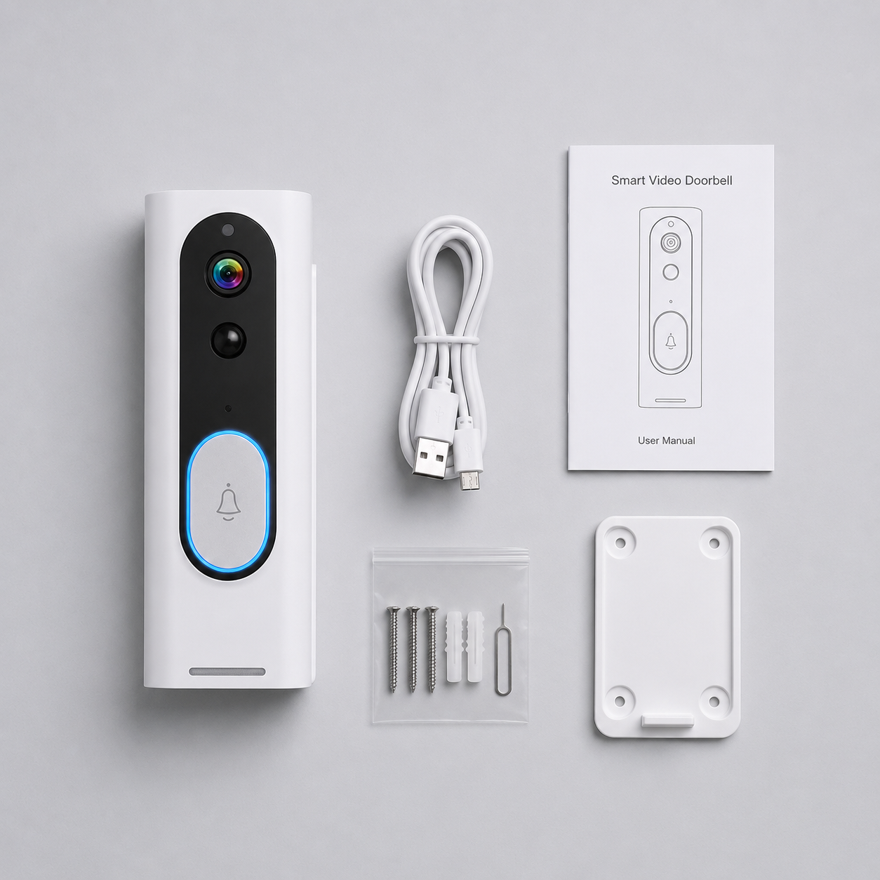 Sonnette Vidéo WiFi 1080P avec Interphone Vocal