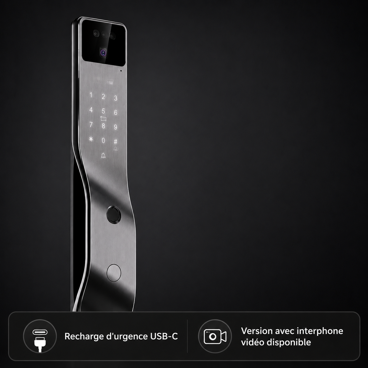 Serrure à Reconnaissance Faciale et Empreinte Digitale