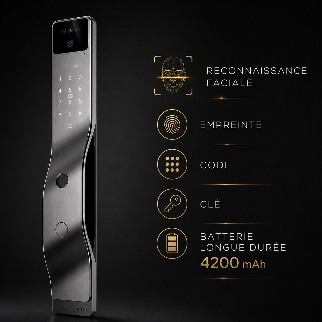 Serrure à Reconnaissance Faciale et Empreinte Digitale