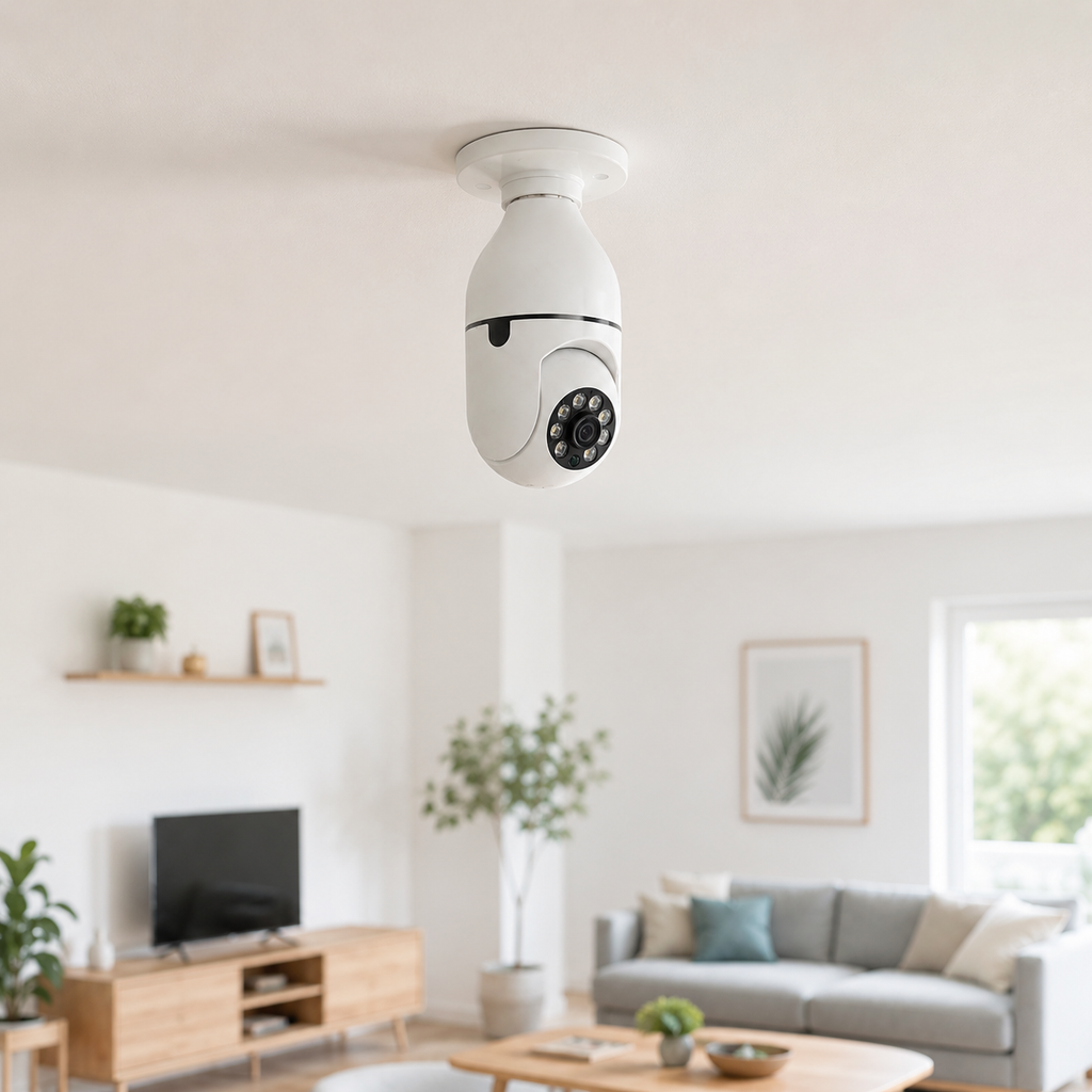 Caméra Espion WiFi Culot E27 - Caméra Discrète