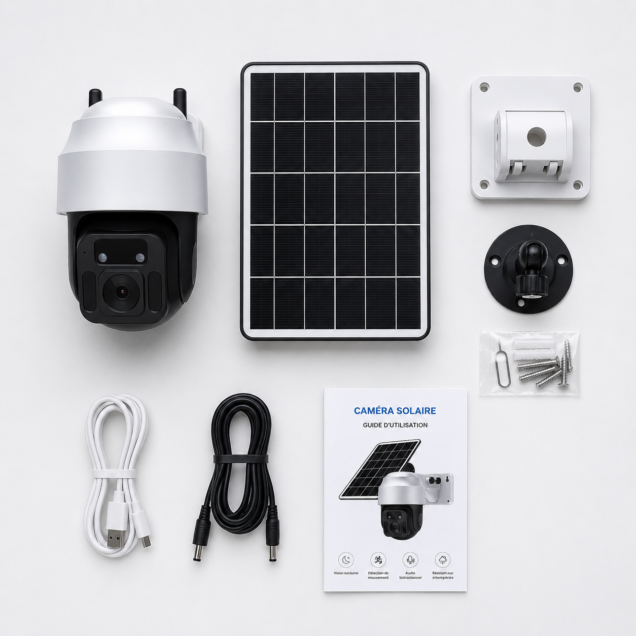 Caméra de Surveillance WiFi Solaire Sans Fil